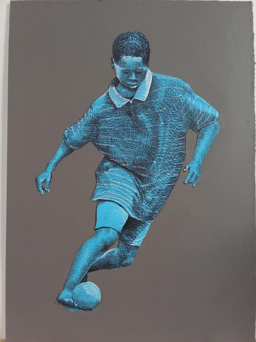 'Did You Play?… I Did' by Mohau Lethae, Pen, ink and acrylic on board