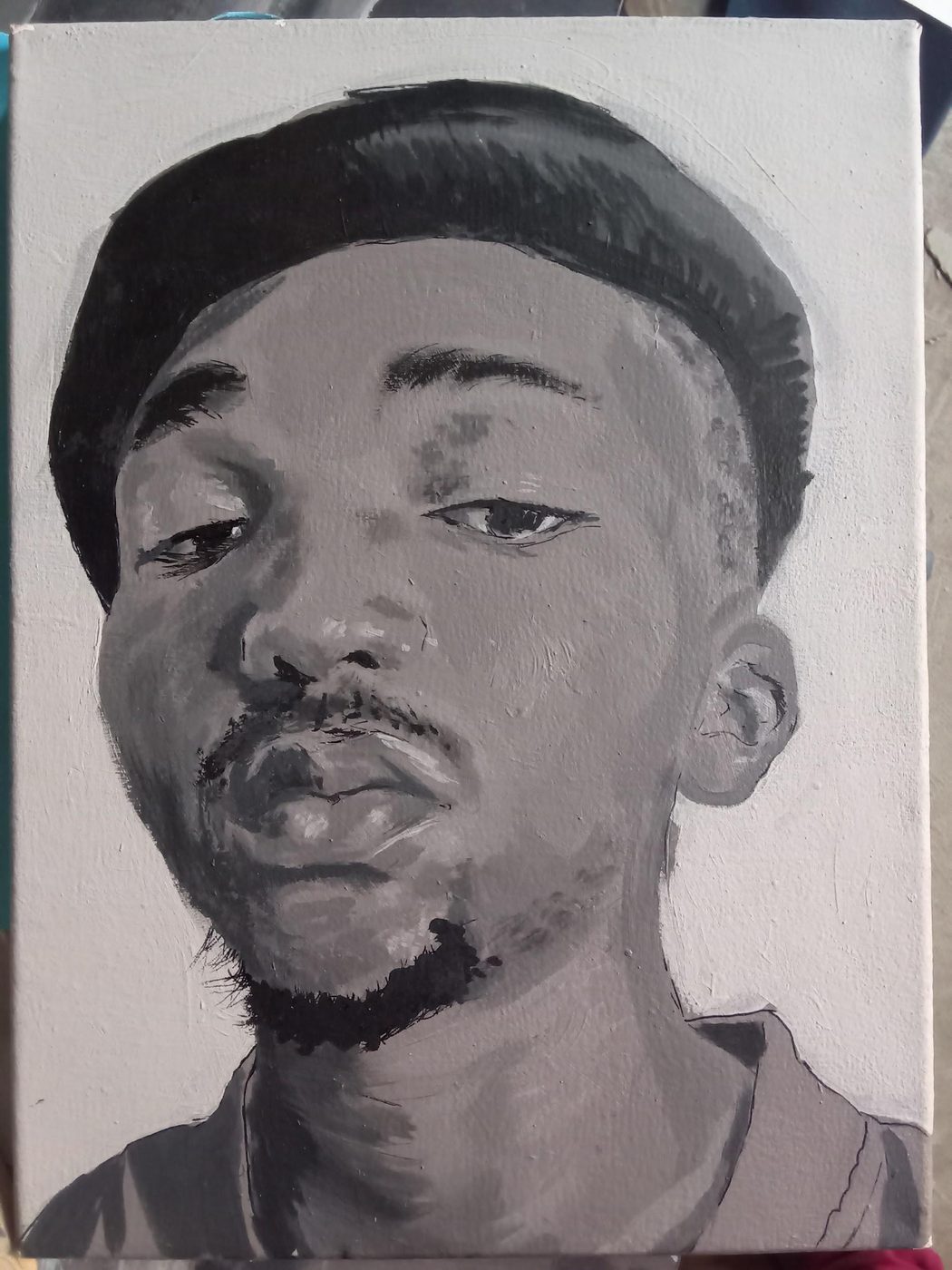 'Self Portrait' by Mohau Lethae, Acrylic on canvas